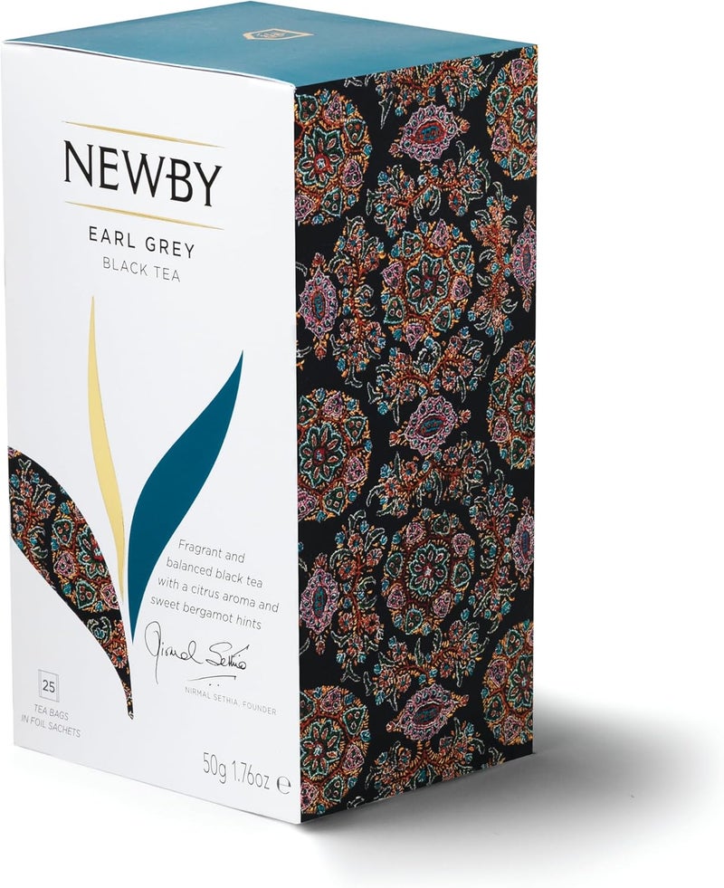 Newby Earl Grey Black Tea - 25 Tea Bags in Foil Sachets - Image 2